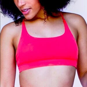 Feed me fight me coral sports bra small rare retired limited athletic apparel